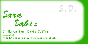 sara dabis business card